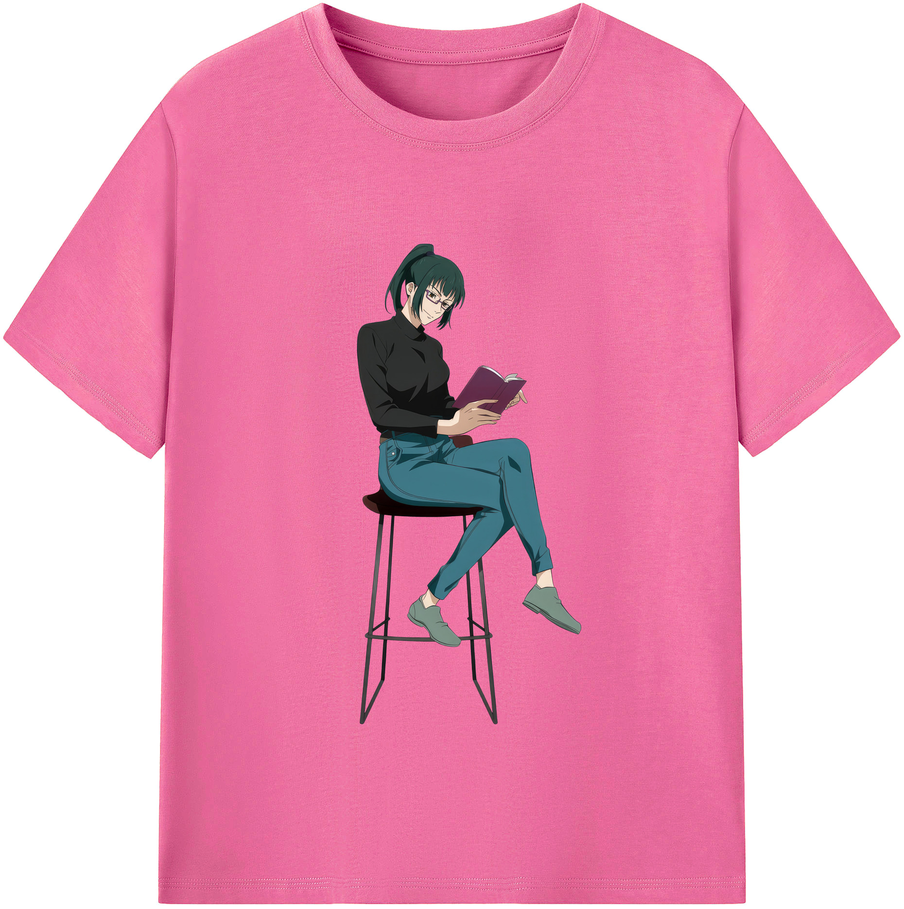 （画像用） 呪術廻戦 Jujutsu Kaisen レディースカジュアルプリントTシャツ（綿100％）
